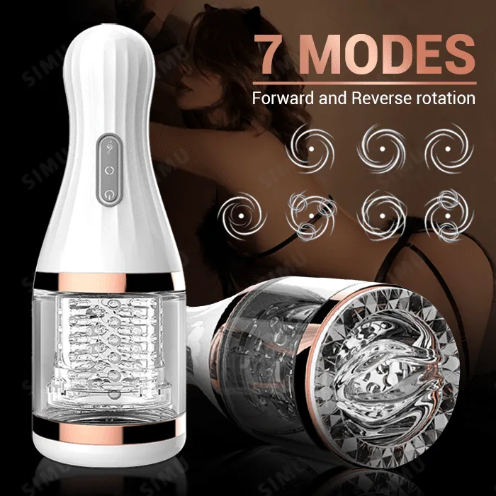 SIMU Male Sex Toys Automatic rotating fourdimensional space masturbation cup SIMU Male Sex Toys Automatic rotating fourdimensional space masturbation cup