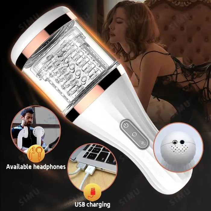 SIMU Male Sex Toys Automatic rotating fourdimensional space masturbation cup