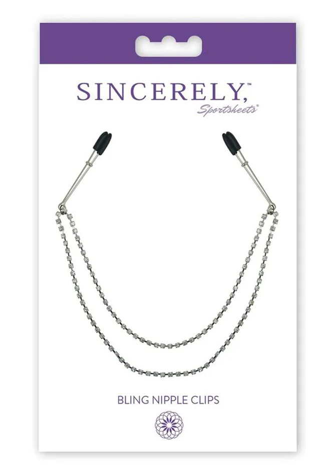Sincerely Anal Sincerely Bling Nipple Clips