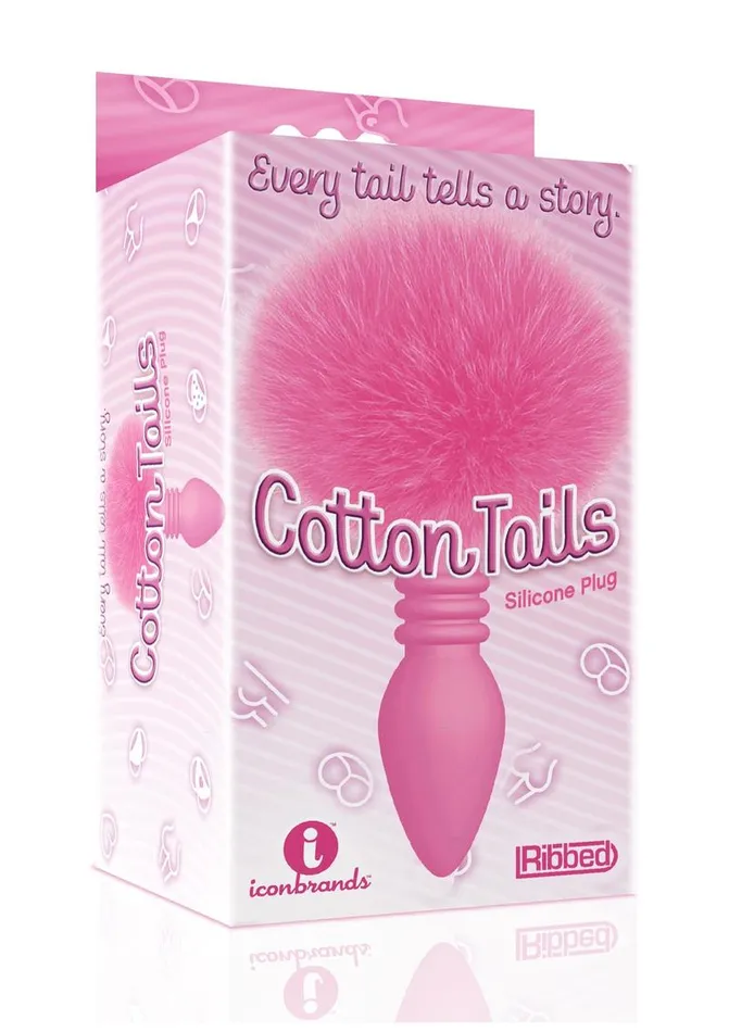 THE 9S Anal The 9s Cottontails Silicone Ribbed Bunny Tail Butt Plug