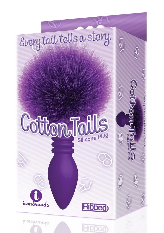 THE 9S Anal The 9s Cottontails Silicone Ribbed Bunny Tail Butt Plug