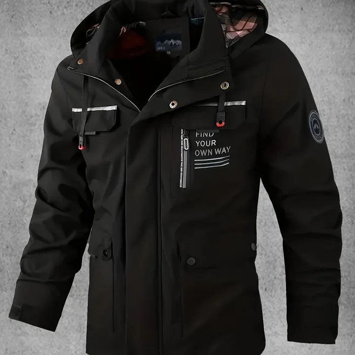 Vibrators Mens Softshell Jacket MultiPocket Hooded Coat For Spring Autumn Waterproof Windproof Outdoor Jacket For Hiking And Camping temu