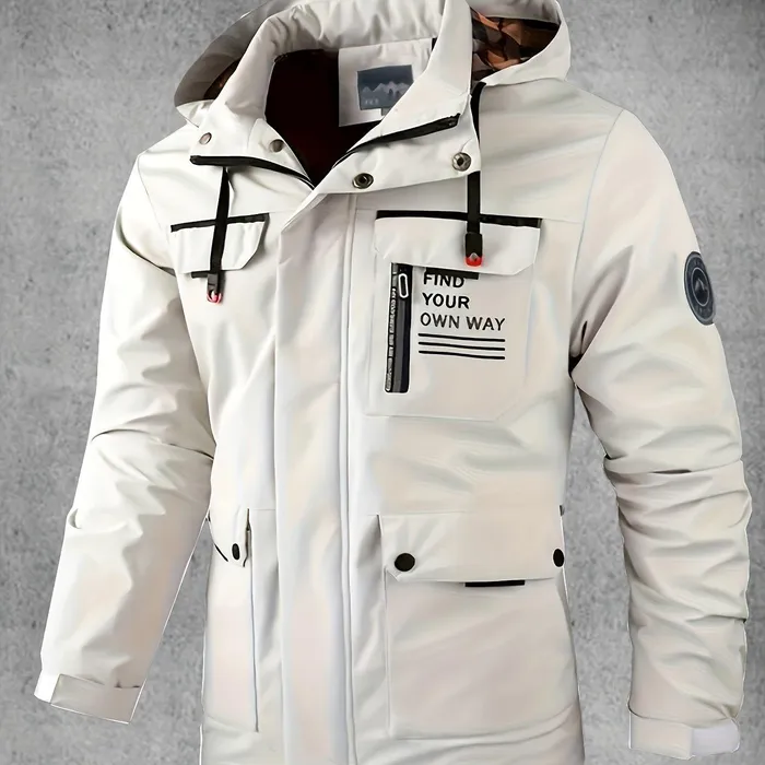 Vibrators Mens Softshell Jacket MultiPocket Hooded Coat For Spring Autumn Waterproof Windproof Outdoor Jacket For Hiking And Camping temu