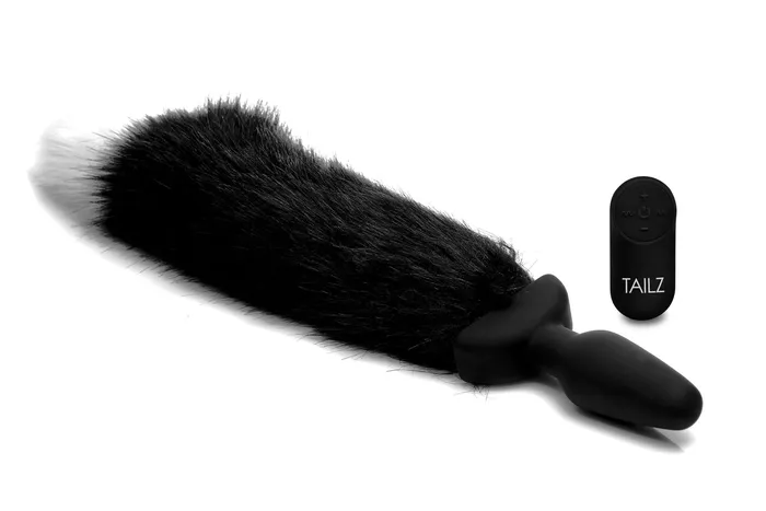 Waggerz Moving and Vibrating Fox Tail Anal Plug XR Brands Tailz Male Sex Toys Waggerz Moving and Vibrating Fox Tail Anal Plug XR Brands Tailz Male Sex Toys