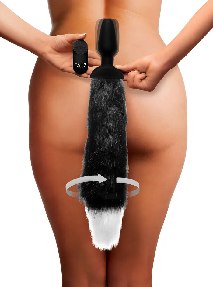 Waggerz Moving and Vibrating Fox Tail Anal Plug XR Brands Tailz Male Sex Toys Waggerz Moving and Vibrating Fox Tail Anal Plug XR Brands Tailz Male Sex Toys