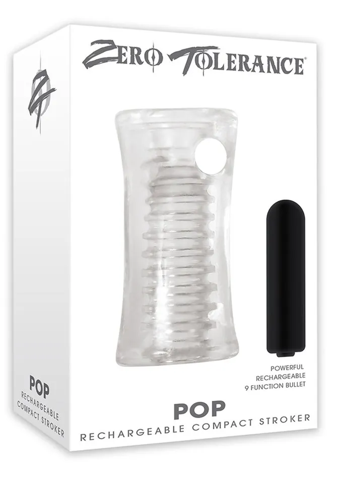 Zero Tolerance Zero Tolerance Pop Compact Textured Stroker with Rechargeable Bullet and DVD Download Male Sex Toys