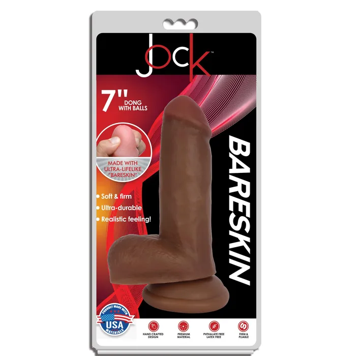 7 Bareskin Dildo with Balls Latte Bareskin by Jock Female Sex Toys 7 Bareskin Dildo with Balls Latte Bareskin by Jock Female Sex Toys
