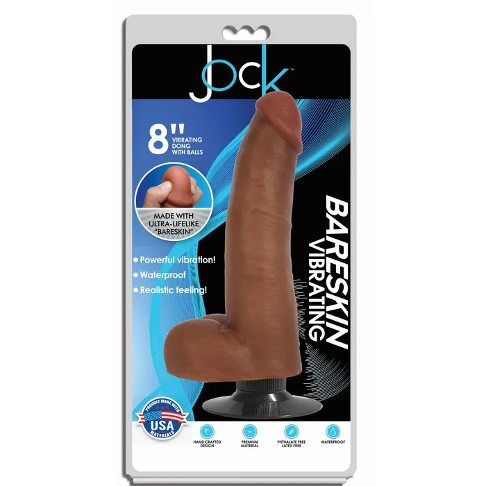 8 Bareskin Vibrating Dildo with Balls Latte Bareskin by Jock Female Sex Toys 8 Bareskin Vibrating Dildo with Balls Latte Bareskin by Jock Female Sex Toys
