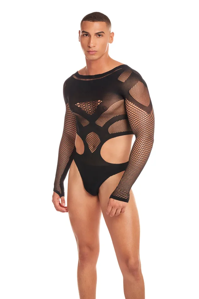 Anal Pink Lipstick Out of Orbit Bodysuit Smallmedium Black