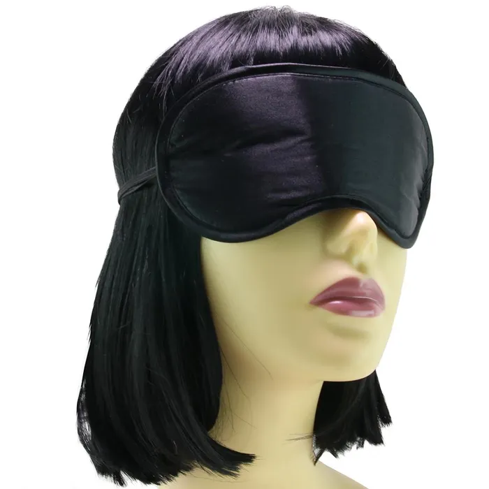 Anal Sex Mischief Satin Blindfold in Black Pink Cherry Anal Sex Mischief Satin Blindfold in Black Pink Cherry
