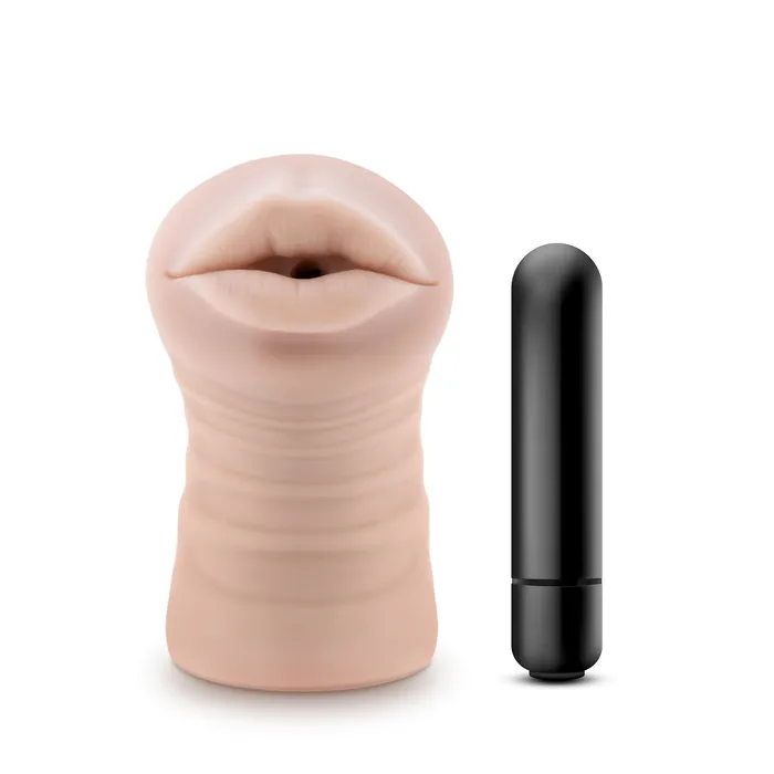 Blush Male Sex Toys Enlust Nicole Vibrating Stroker Beige