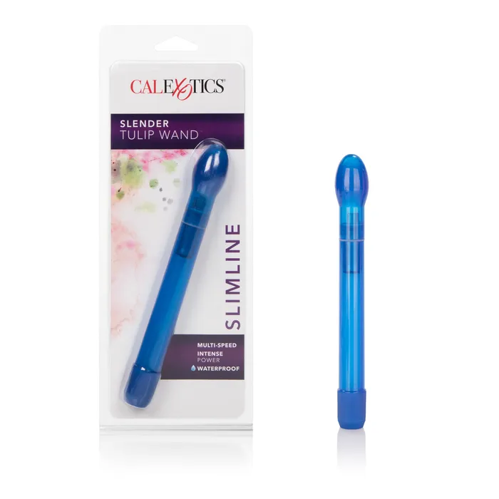CalExotics Vibrators Slender Tulip Wand Cobalt