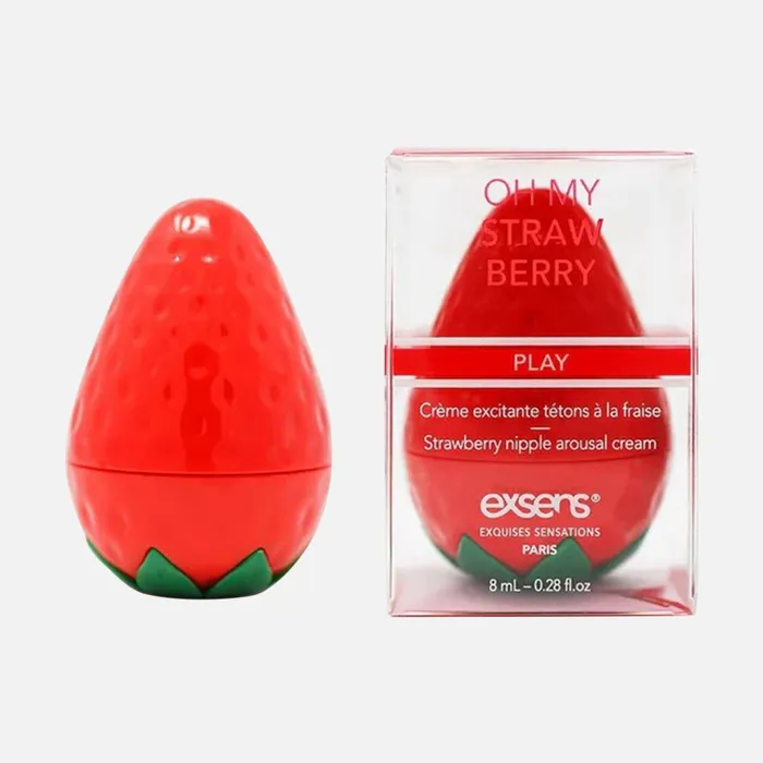Exsens Nipple Arousal Cream Oh My Strawberry 03 oz89ml Exsens Female Sex Toys