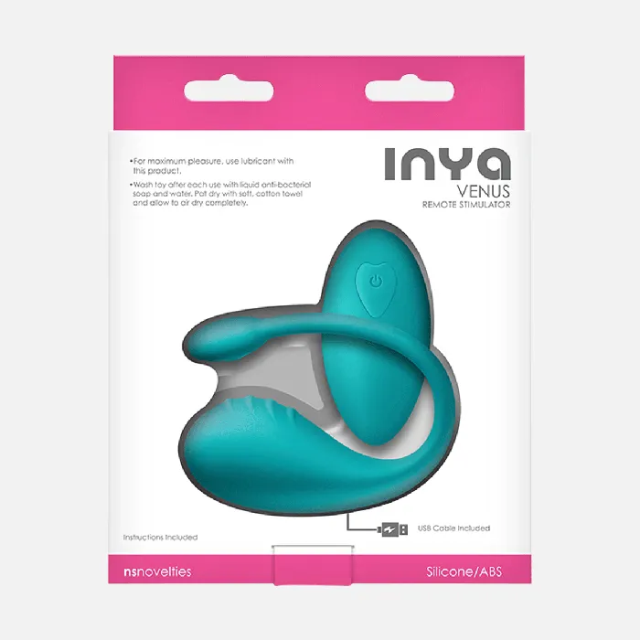 Female Sex Toys NS Novelties Inya Venus Wearable Vibrator with Remote Teal Female Sex Toys NS Novelties Inya Venus Wearable Vibrator with Remote Teal
