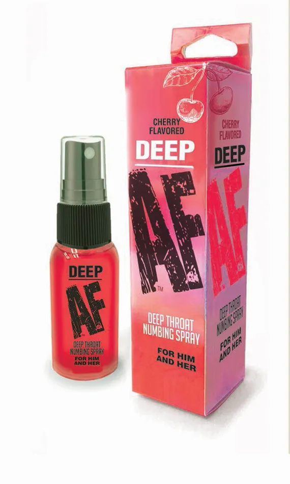 Little Genie Male Sex Toys Deep Af Deep Throat Numbing Spray Cherry 1 Fl Oz