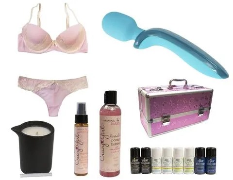 Luxury BraPanty Set and Vibrator Kit 2 Sunset Intimates Female Sex Toys