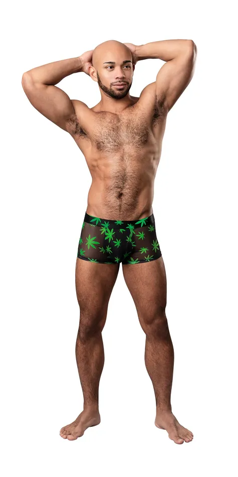 Male Sex Toys Male Power Hazy Dayz Pouch Short Medium Pot Leaf