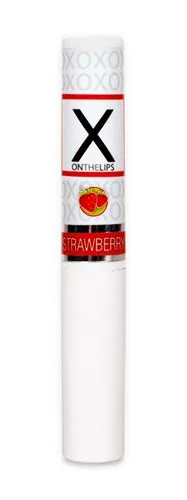 Sensuva Female Sex Toys X on the Lips Lip Balm Sizzling Strawberry 75 Oz