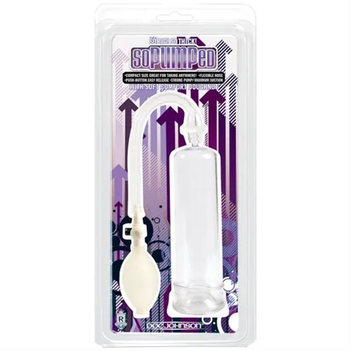 So Pumped Penis Pump Without Sleeve Clear Doc Johnson Male Sex Toys