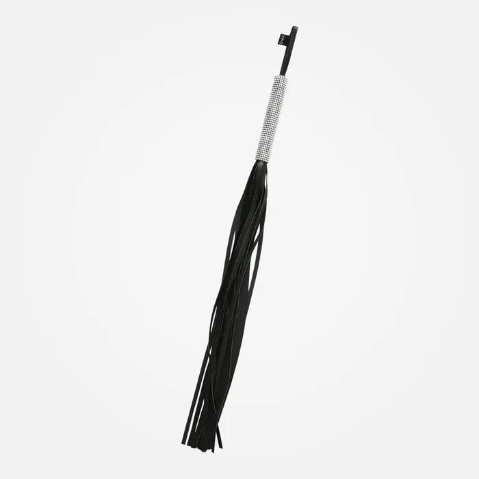 Sportsheets Female Sex Toys Sex Mischief Amor Black 78cm Sparkle Flogger Whip with Diamant Handle