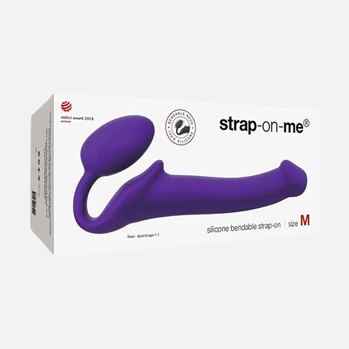 Strap On Me Female Sex Toys Silicone Bendable StrapOn Med Purple Strap On Me Female Sex Toys Silicone Bendable StrapOn Med Purple