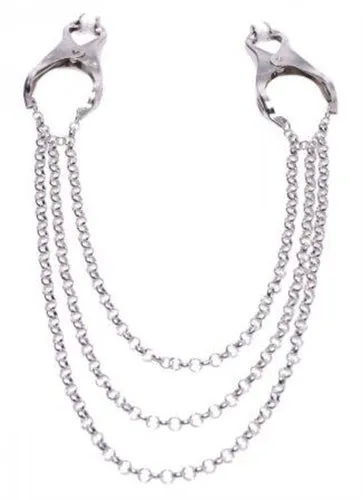 Vibrators 2024 Holiday Sale Affix Triple Chain Nipple Clamps