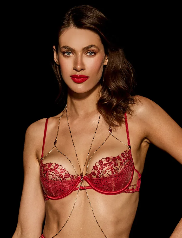 Vibrators Honey Birdette Ruby Red Bra