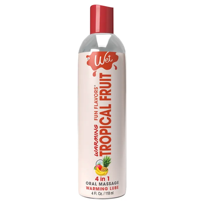 Wet Wet Warming Fun Flavors Tropical Fruit 4 in 1 Lubricant 4 Oz Female Sex Toys Wet Wet Warming Fun Flavors Tropical Fruit 4 in 1 Lubricant 4 Oz Female Sex Toys