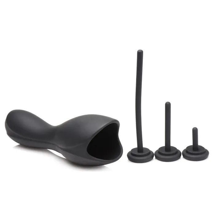 XR Brands Male Sex Toys 10x Vibrating Penis Head Teaser With Urethral Sounds Black XR Brands Male Sex Toys 10x Vibrating Penis Head Teaser With Urethral Sounds Black