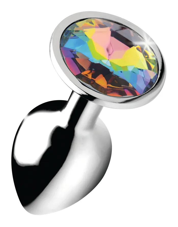 XR Brands Male Sex Toys Rainbow Prism Gem Anal Plug Small